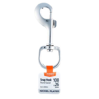 Taskmaster Snap Hook - 108 x 26mm - Nickel
