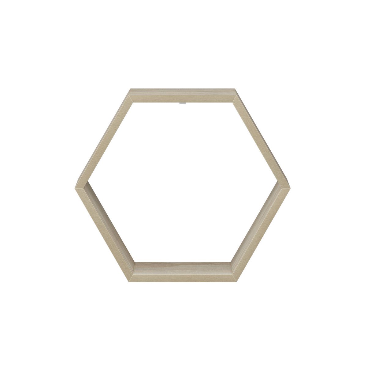 Flexi Storage Oak Hexagonal Shelf - 350mm x 304mm x 100mm - Oak Finish