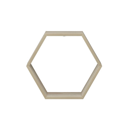 Flexi Storage Oak Hexagonal Shelf - 350mm x 304mm x 100mm - Oak Finish