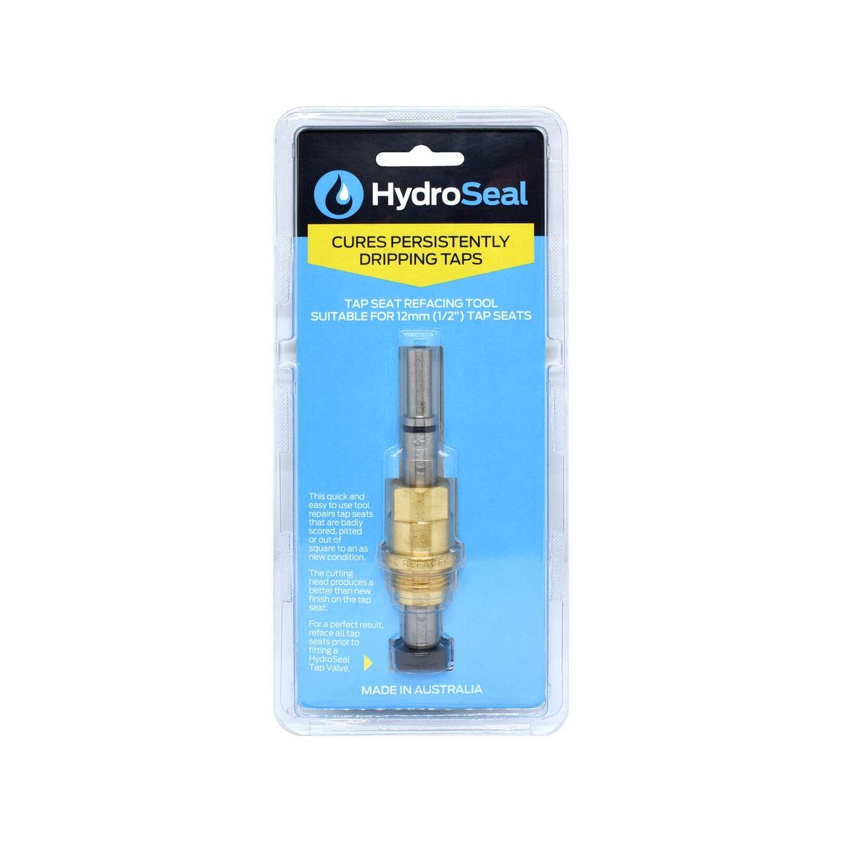 Hydroseal Tap Seat Refacing Tool - 12mm - Stainless Steel - Easy Use
