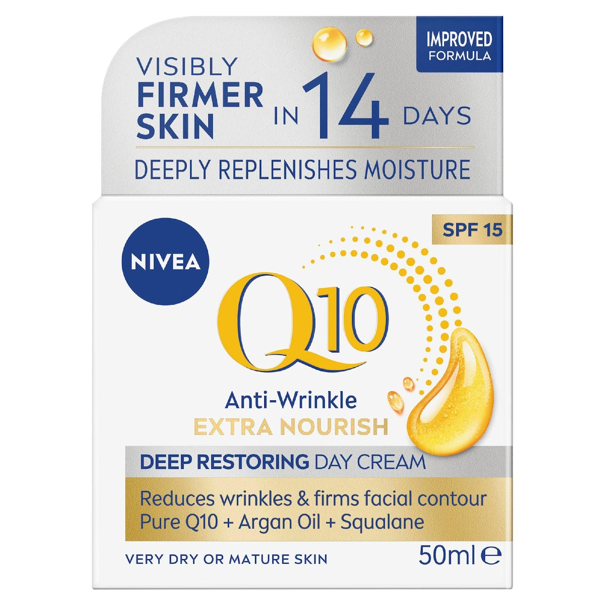 Nivea Q10 Anti Wrinkle Deep Restore Day Cream Spf 15 50ml