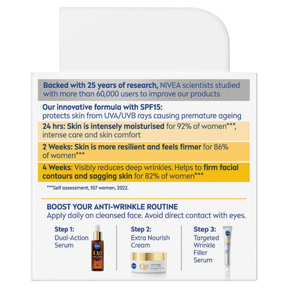 Nivea Q10 Anti Wrinkle Mature Day Cream Face Moisturiser 50ml
