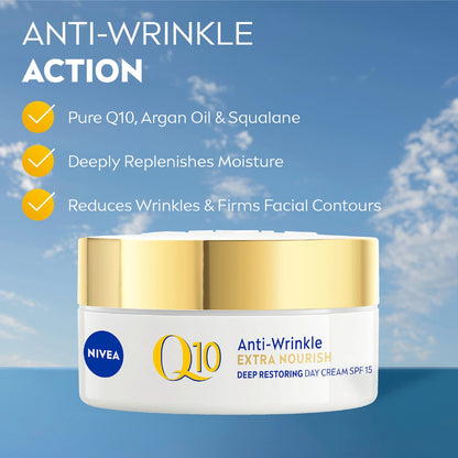 Nivea Q10 Anti Wrinkle Deep Restore Day Cream Spf 15 50ml
