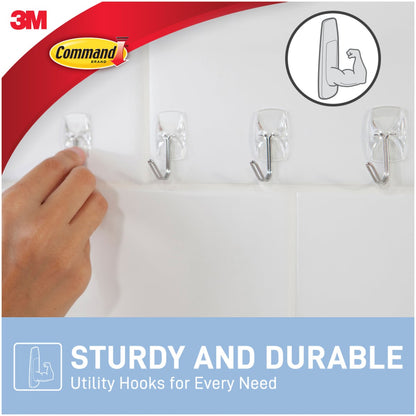 3m Command Utensil Hooks Clear Value 6 Pack