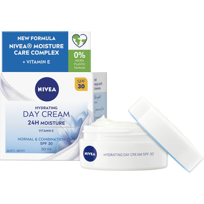 Nivea Hydrating Day Face Cream Moisturiser With Spf30 50ml