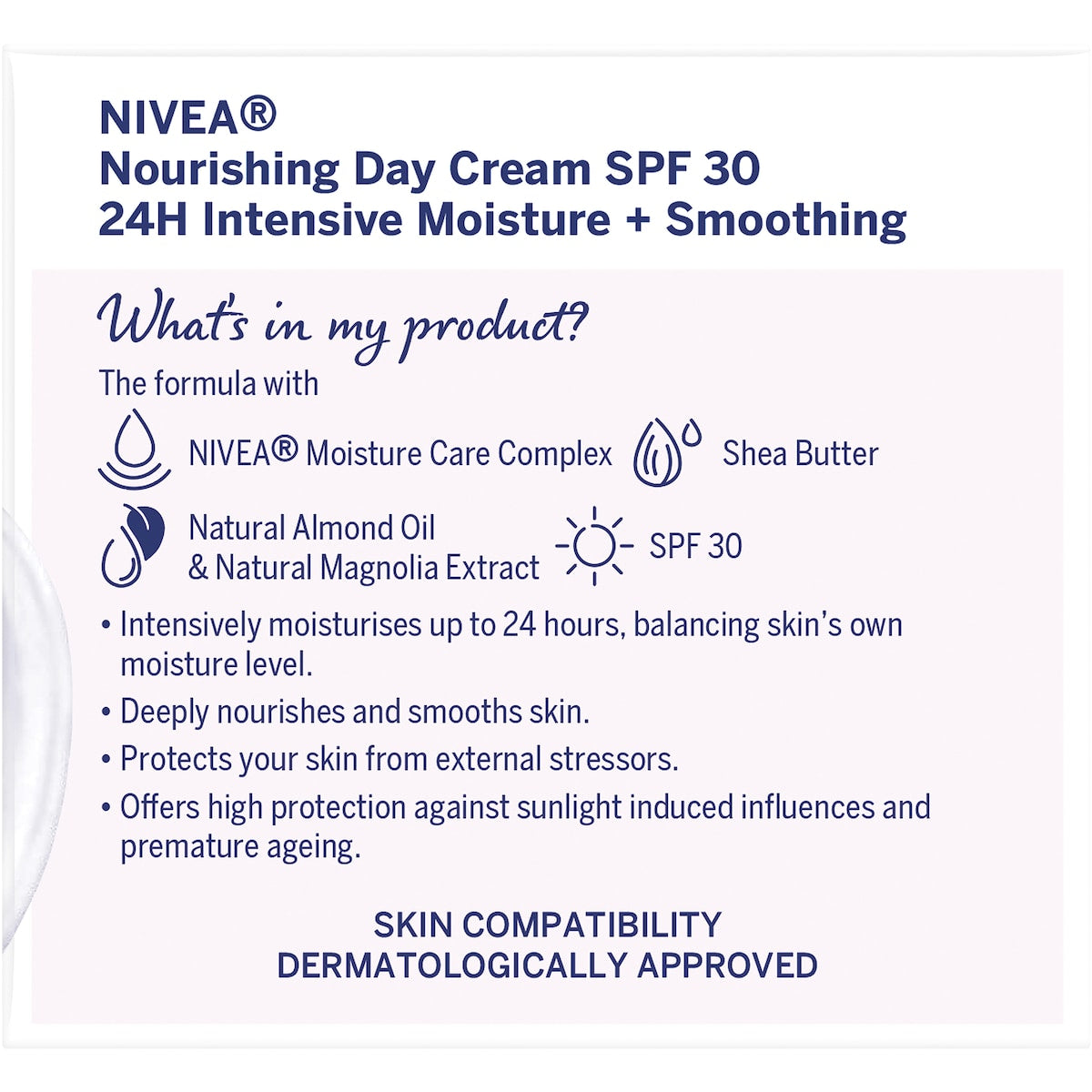 Nivea Caring Day Cream Face Moisturiser Spf 30 50ml