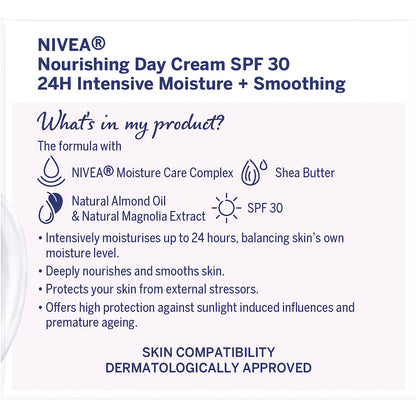 Nivea Caring Day Cream Face Moisturiser Spf 30 50ml