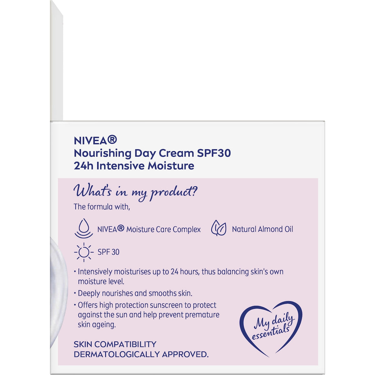 Nivea Caring Day Cream Face Moisturiser Spf 30 50ml