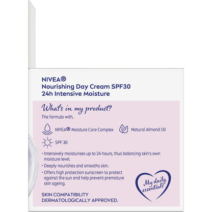 Nivea Caring Day Cream Face Moisturiser Spf 30 50ml