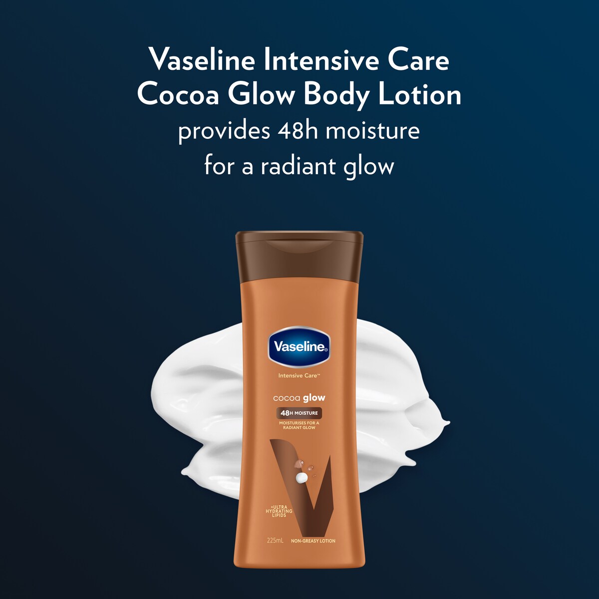 Vaseline Intensive Care Cocoa Glow Moisturising Lotion 225mL