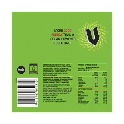 V Energy Drink Can 4x500ml - 4 pack