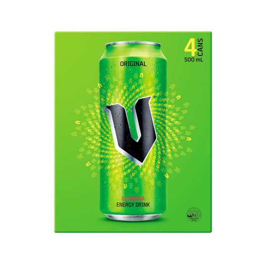V Energy Drink Can 4x500ml - 4 pack