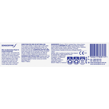 Sensodyne Repair & Protect Whitening Toothpaste For Sensitive Teeth 100g