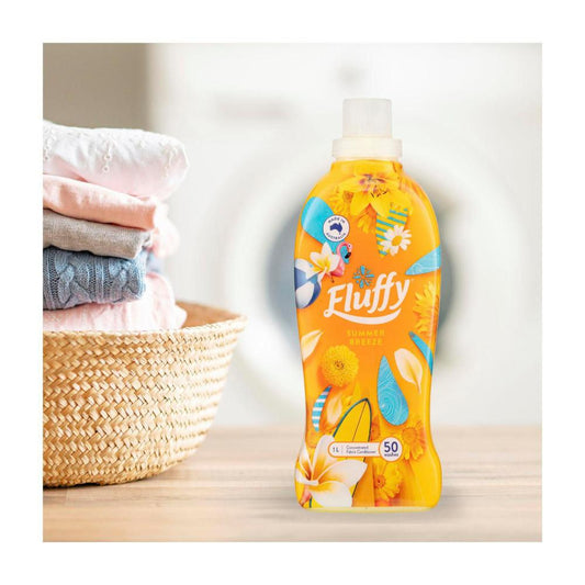 Fluffy Concentrate Liquid Fabric Softener Conditioner Summer Breeze - 1L