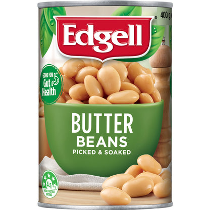 Edgell Canned Butter Beans Picked & Soaked Legumes 400g