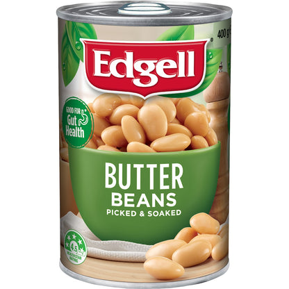 Edgell Canned Butter Beans Picked and Soaked Legumes 400g