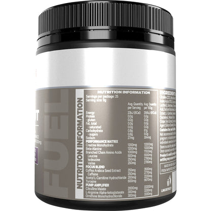 Musashi Pre Workout Powder Purple Grape, 25 Serves 225g