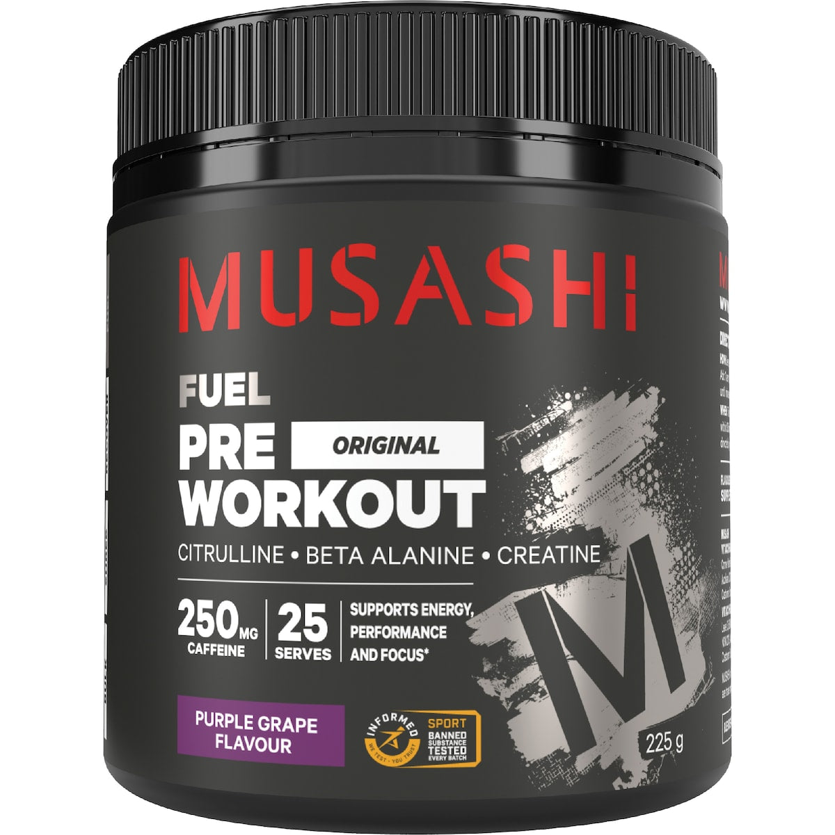 Musashi Pre Workout Powder Purple Grape 225g