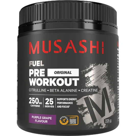 Musashi Pre Workout Powder Purple Grape 225g