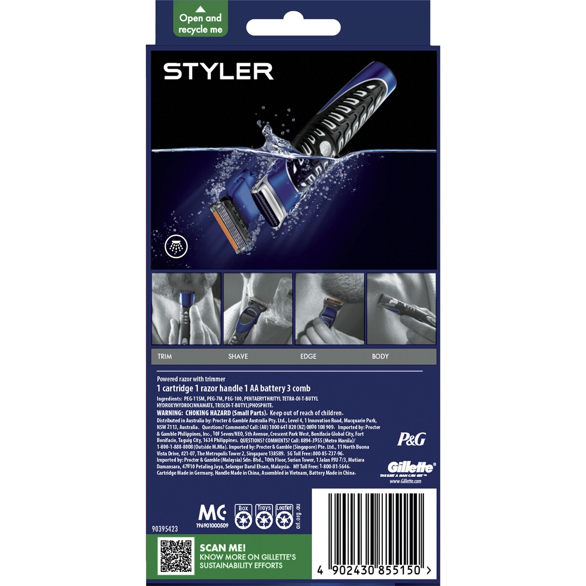 Gillette Fusion Proglide Mens Razor Styler & Trimmer Each