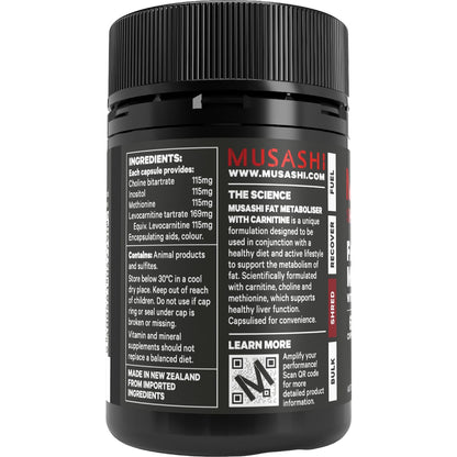 Musashi Fat Metaboliser With Carnitine 60 Pack