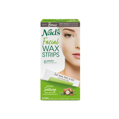 Nad's Hypoallergenic Facial Wax Strips - 20 pack