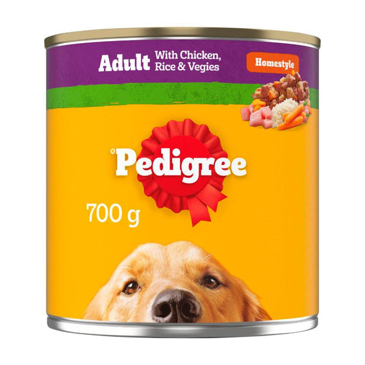 Pedigree Homestyle Pedigree Homestyle Chicken With Rice & Vegies Adult Wet Dog Food Can - 700g