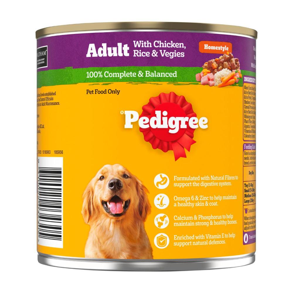 Pedigree Homestyle Pedigree Homestyle Chicken With Rice & Vegies Adult Wet Dog Food Can - 700g