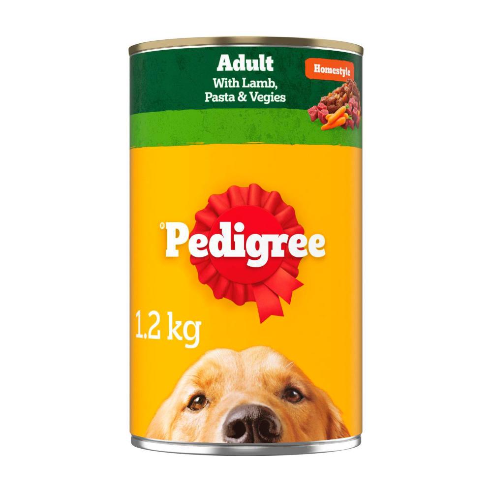 Pedigree Homestyle Lamb Pasta & Vegies Adult Wet Dog Food Can - 1.2kg