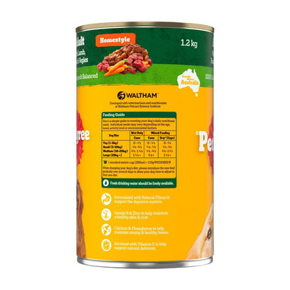 Pedigree Homestyle Lamb Pasta & Vegies Adult Wet Dog Food Can - 1.2kg