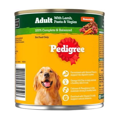 Pedigree Adult Wet Dog Food With Lamb Pasta & Vegies Homestyle Can - 700g