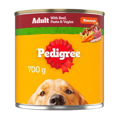 Pedigree Adult Homestyle Wet Dog Food With Beef Pasta & Vegies Can - 700g