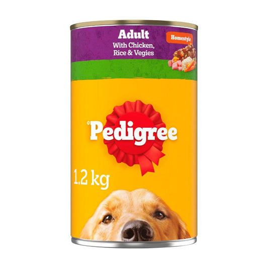 Pedigree Homestyle Chicken With Rice & Vegies Adult Wet Dog Food Can - 1.2kg