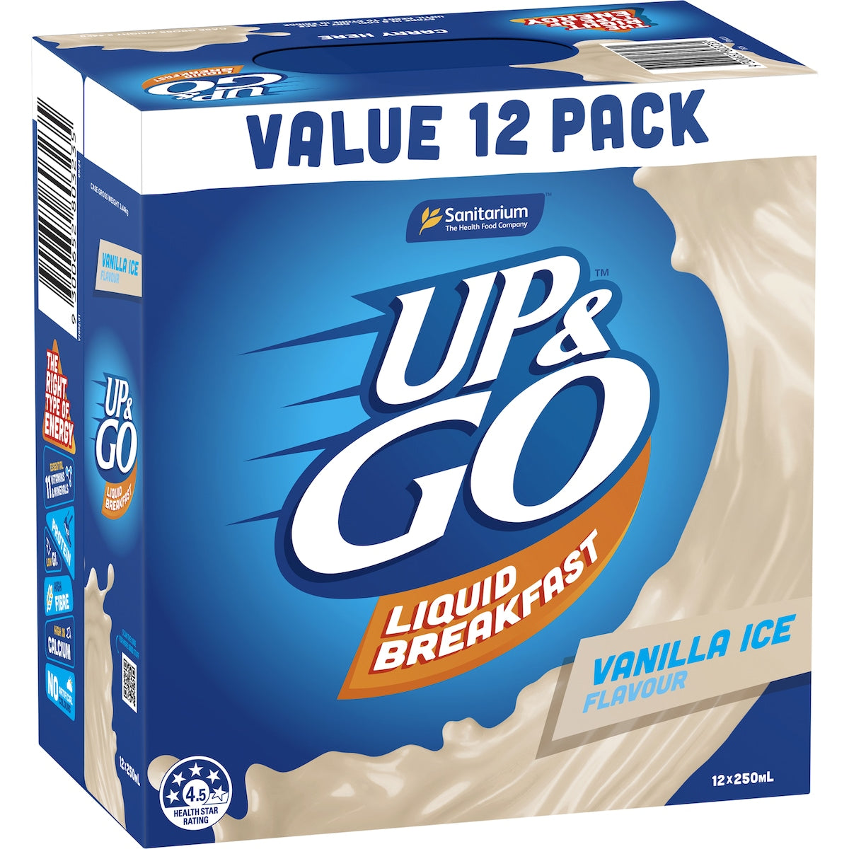 Sanitarium Up&Go Liquid Breakfast Vanilla Ice 12 Pack
