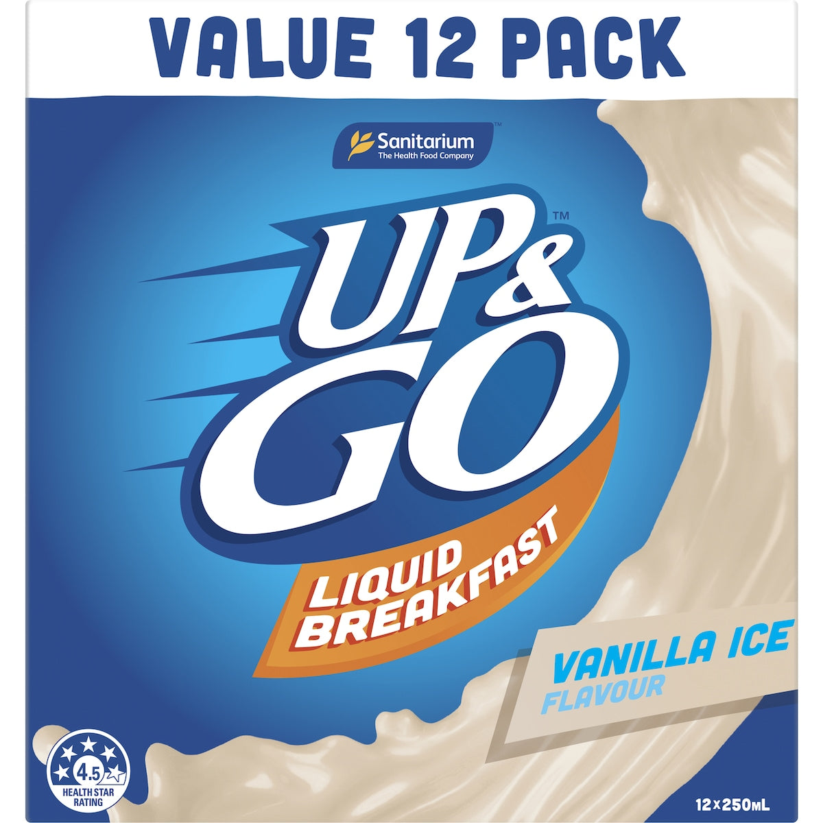 Sanitarium Up&Go Liquid Breakfast Vanilla Ice 12 Pack