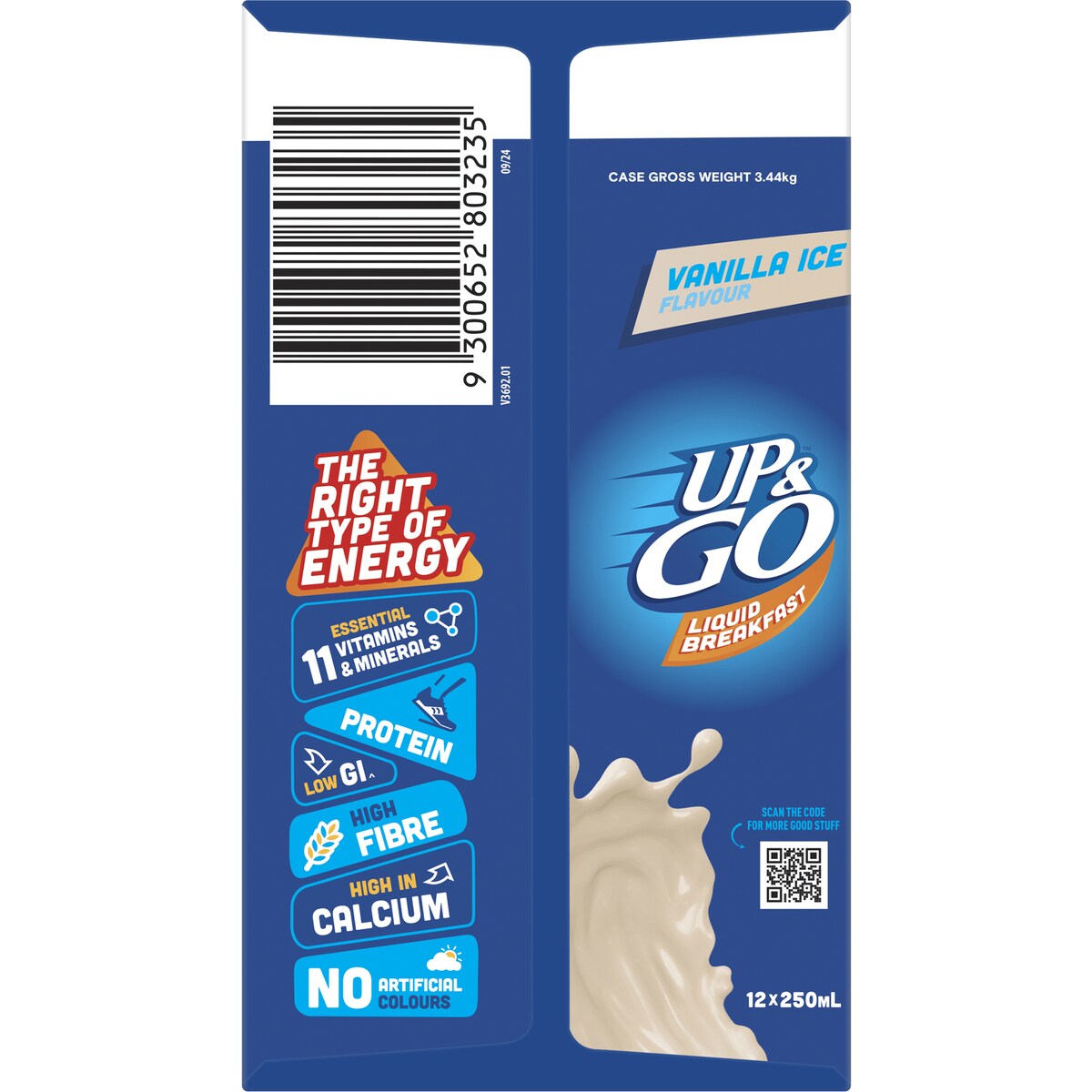 Sanitarium Up&Go Liquid Breakfast Vanilla Ice 12 Pack