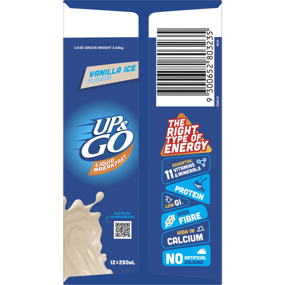 Sanitarium Up&Go Liquid Breakfast Vanilla Ice 12 Pack
