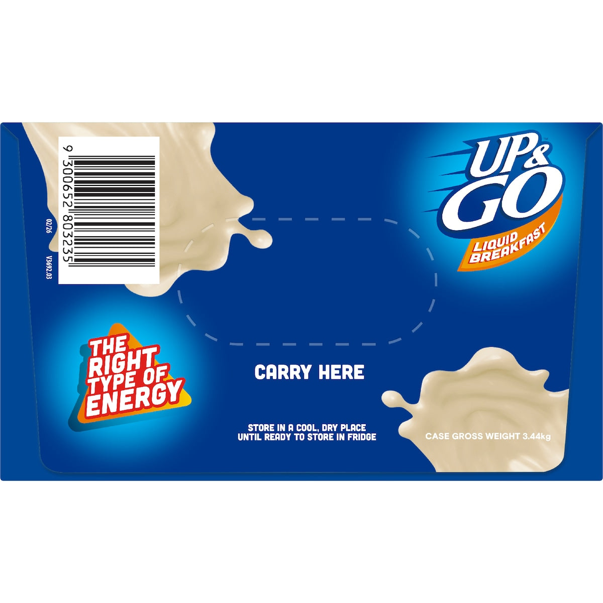 Up&go Liquid Breakfast Vanilla Ice 250ml X 12 Pack