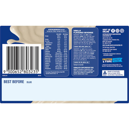 Sanitarium Up&Go Liquid Breakfast Vanilla Ice 12 Pack