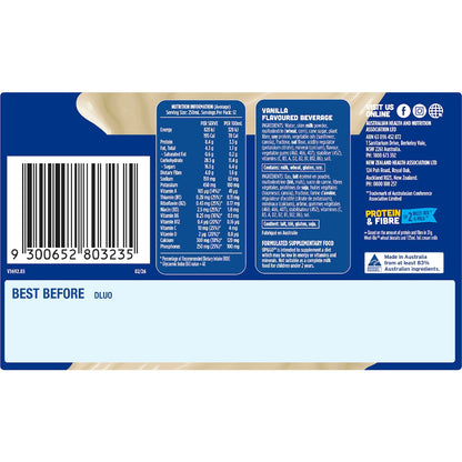 Up&go Liquid Breakfast Vanilla Ice 250ml X 12 Pack