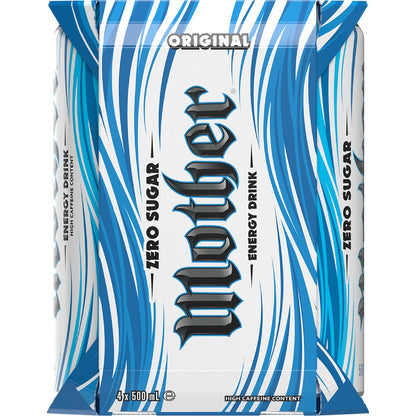 Mother Zero Sugar Original Energy Drink 500ml X 4 Pack