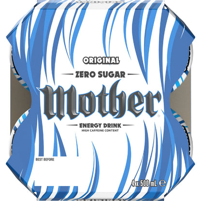 Mother Zero Sugar Original Energy Drink 500ml X 4 Pack