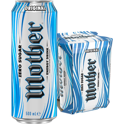 Mother Zero Sugar Original Energy Drink 500ml X 4 Pack
