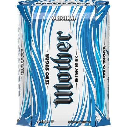 Mother Zero Sugar Original Energy Drink 500ml X 4 Pack