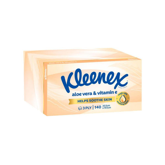 Kleenex 3 Ply Wellbeing Tissues Facial Aloevera - 140 pack