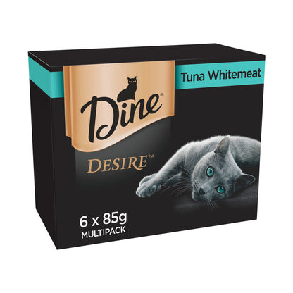 Dine Desire Wet Cat Food Pure Tuna Whitemeat Can 6x85g - 6 pack