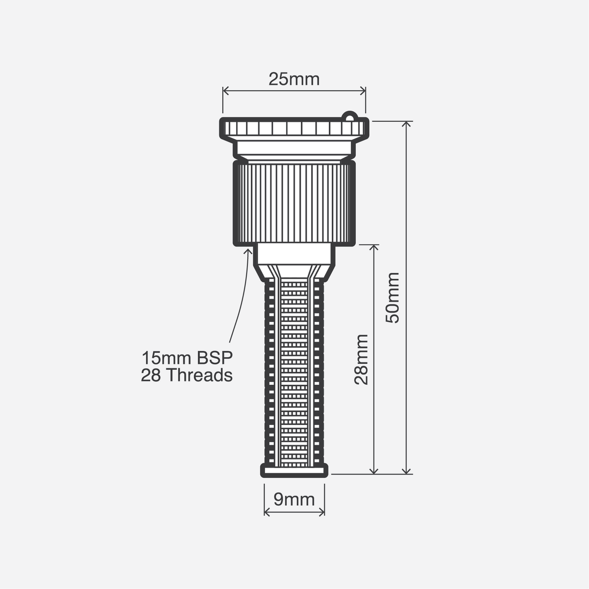 Holman Adjustable Nozzle - 3.0m - Plastic - Full Arc Adjustment