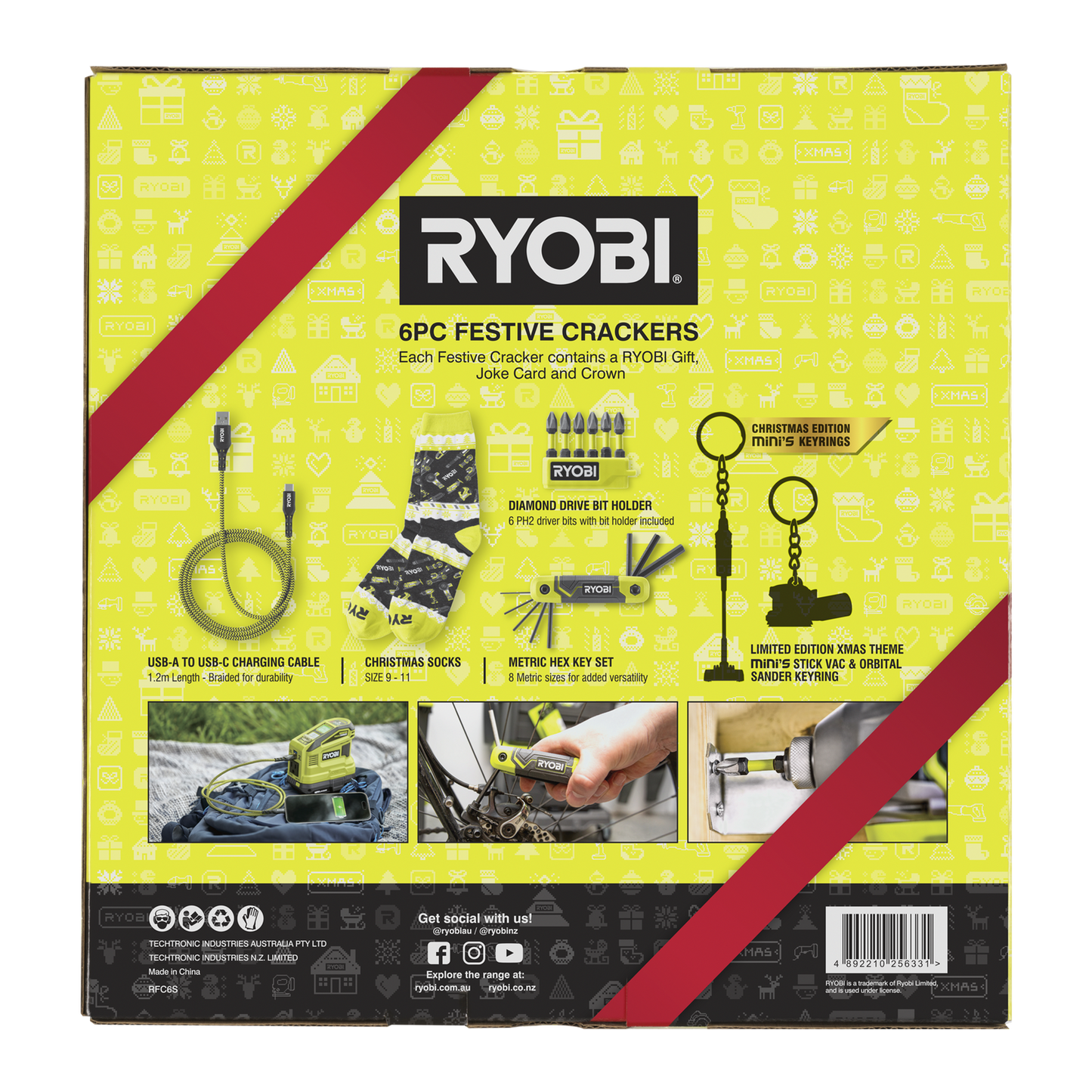 Ryobi Festive Crackers Set - 6 Piece