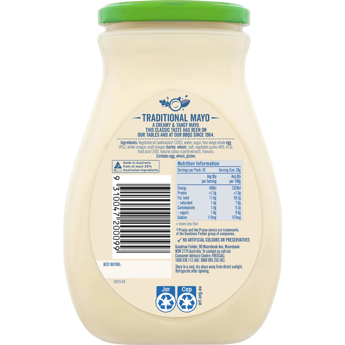 Praise Mayonnaise Traditional Creamy 700g