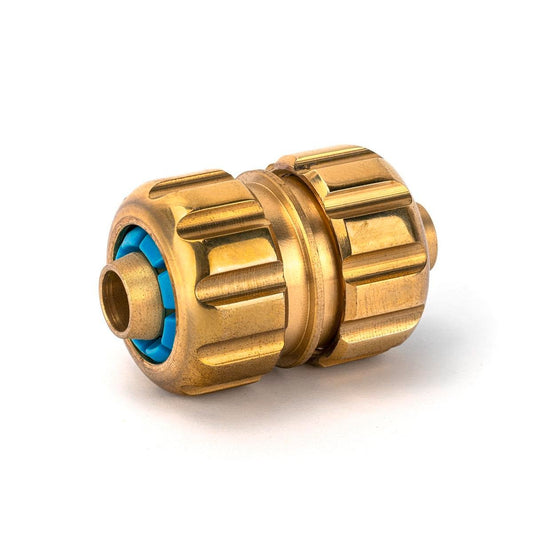 Holman Hose Joiner - 12mm - Brass - Grip N Lock Connection